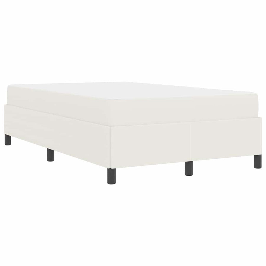 Bedframe met matras Crème 120 x 190 cm Stof