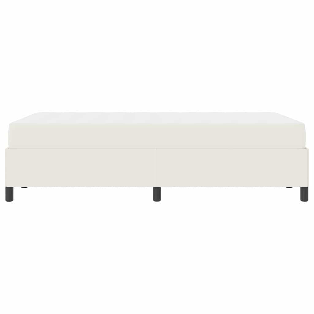 Bedframe met matras Crème 120 x 190 cm Stof
