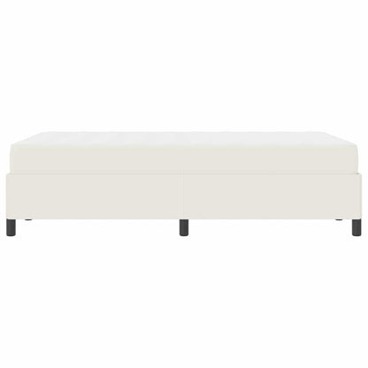 Bedframe met matras Crème 120 x 190 cm Stof