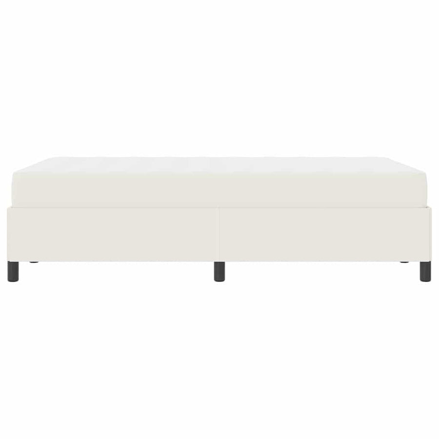 Bedframe met matras Crème 120 x 190 cm Stof