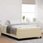 Bed frame with mattress Light Green Grey 120 x 190 cm Fabric