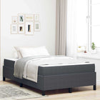 Bedframe met matras 120x200 cm donkergrijs stof