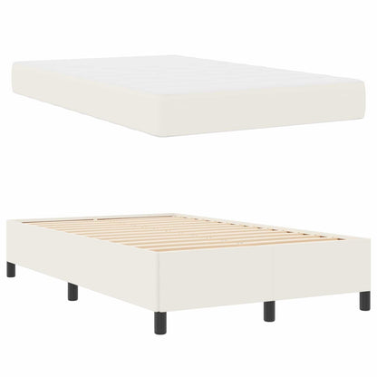 Bedframe met matras Crème 120 x 200 cm Stof