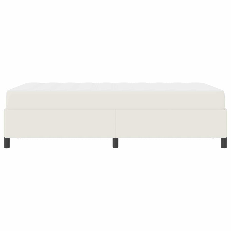Bedframe met matras Crème 120 x 200 cm Stof