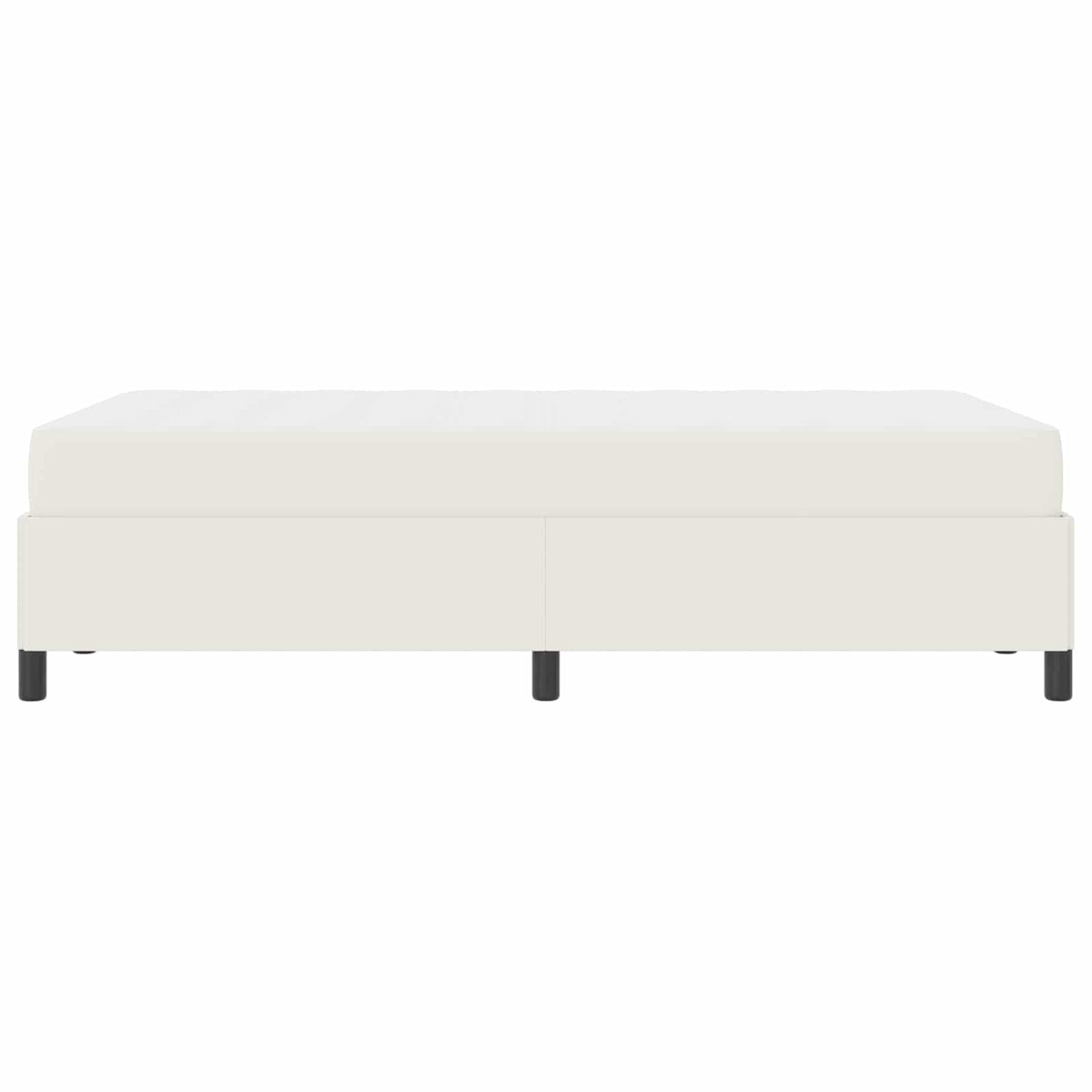 Bedframe met matras Crème 120 x 200 cm Stof