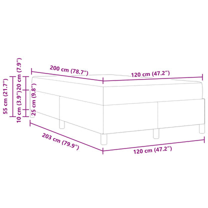 Bedframe met matras Crème 120 x 200 cm Stof