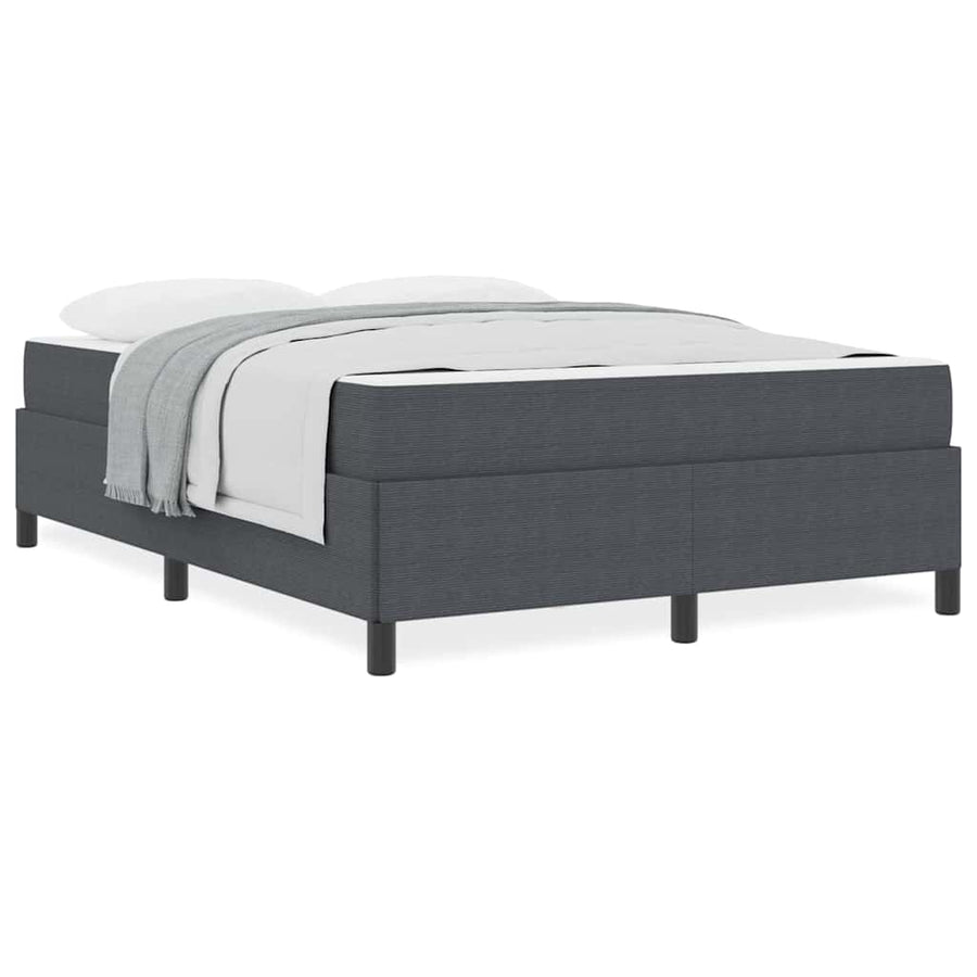 Bedframe Anders Donkergrijs 140 x 190 cm Katoenen stof