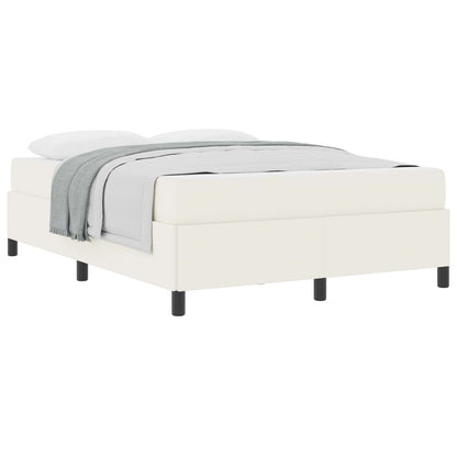 Bedframe met matras Crème 140 x 190 cm Stof