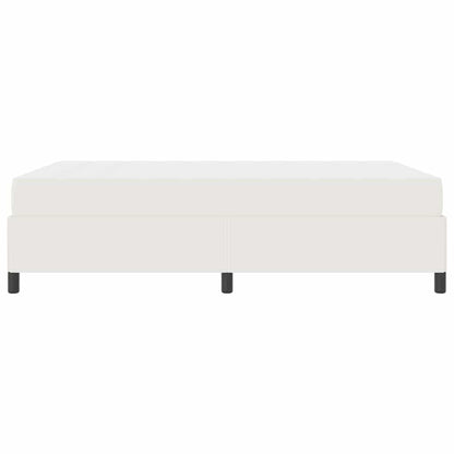 Bedframe met matras Crème 140 x 190 cm Stof