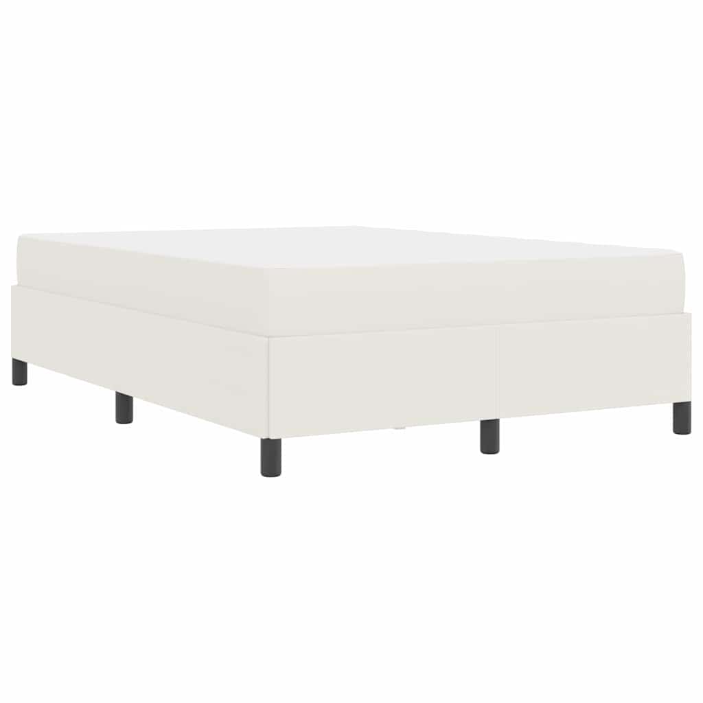 Bedframe met matras Crème 140 x 200 cm Stof