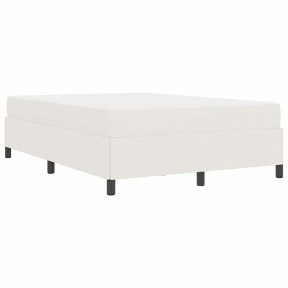 Bedframe met matras Crème 140 x 200 cm Stof