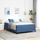 Bed Frame with Mattress Blue 140 x 200 cm Fabric