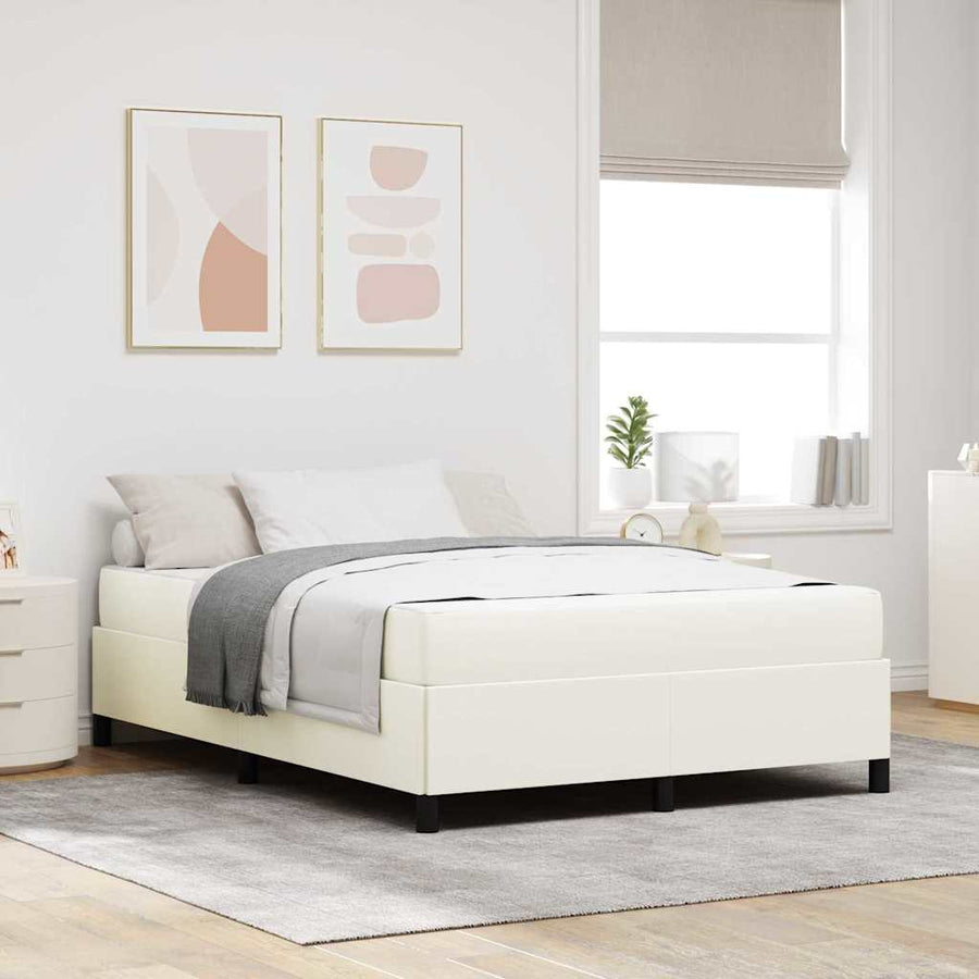 Bedframe Anders Crème 160 x 200 cm Katoenen stof