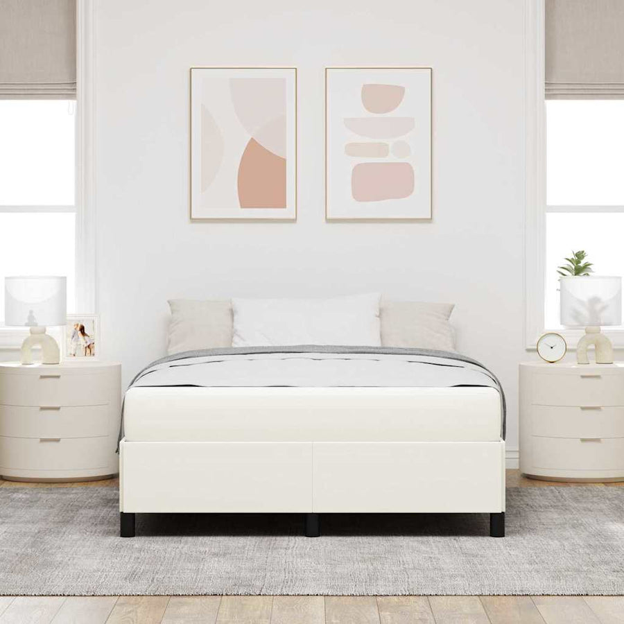 Bedframe Anders Crème 160 x 200 cm Katoenen stof