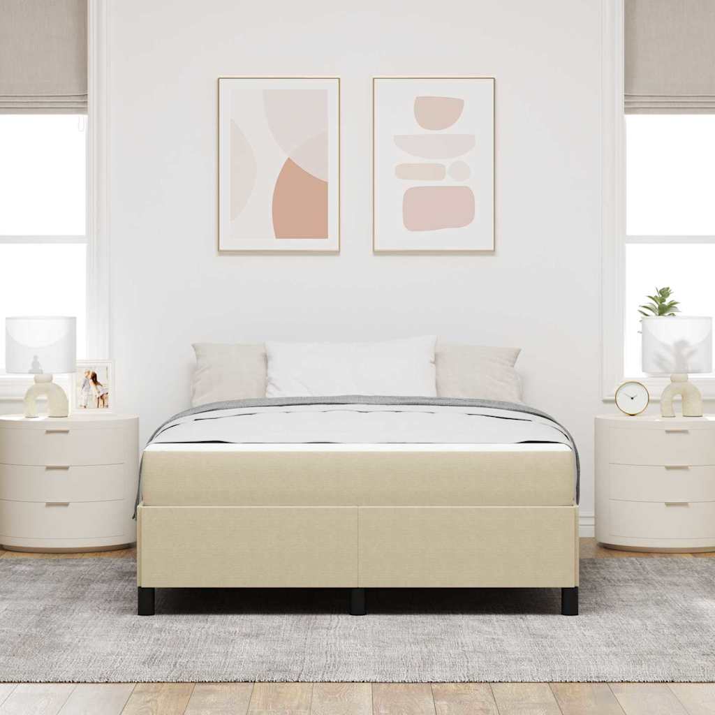 Bedframe met matras Lichtgroen Grijs 160 x 200 cm Stof
