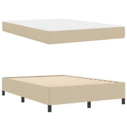 Bedframe met matras Lichtgroen Grijs 160 x 200 cm Stof