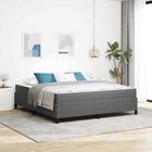 Bedframe 180x200 cm lichtgrijs stof met matras