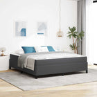 Bed Frame with Mattress Dark Grey 180 x 200 cm Fabric