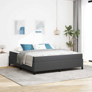 Bed Frame with Mattress Dark Grey 180 x 200 cm Fabric