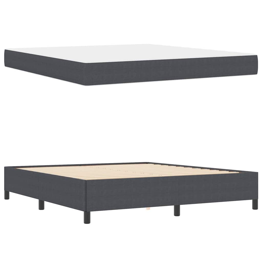 Bedframe Anders Donkergrijs 180 x 200 cm Katoenen stof