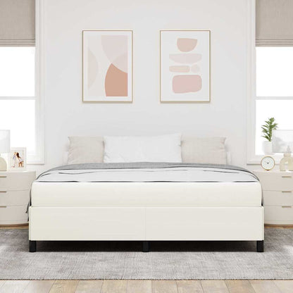 Bedframe Katoenen Stof 180 x 200 cm Crème