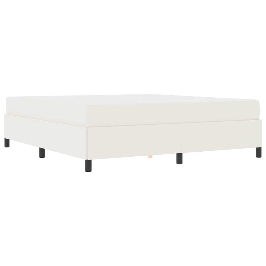 Bedframe Katoenen Stof 180 x 200 cm Crème