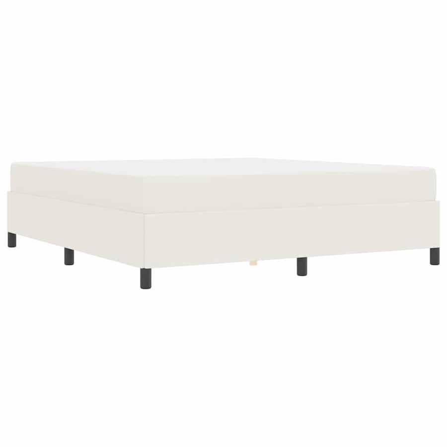 Bedframe Katoenen Stof 180 x 200 cm Crème