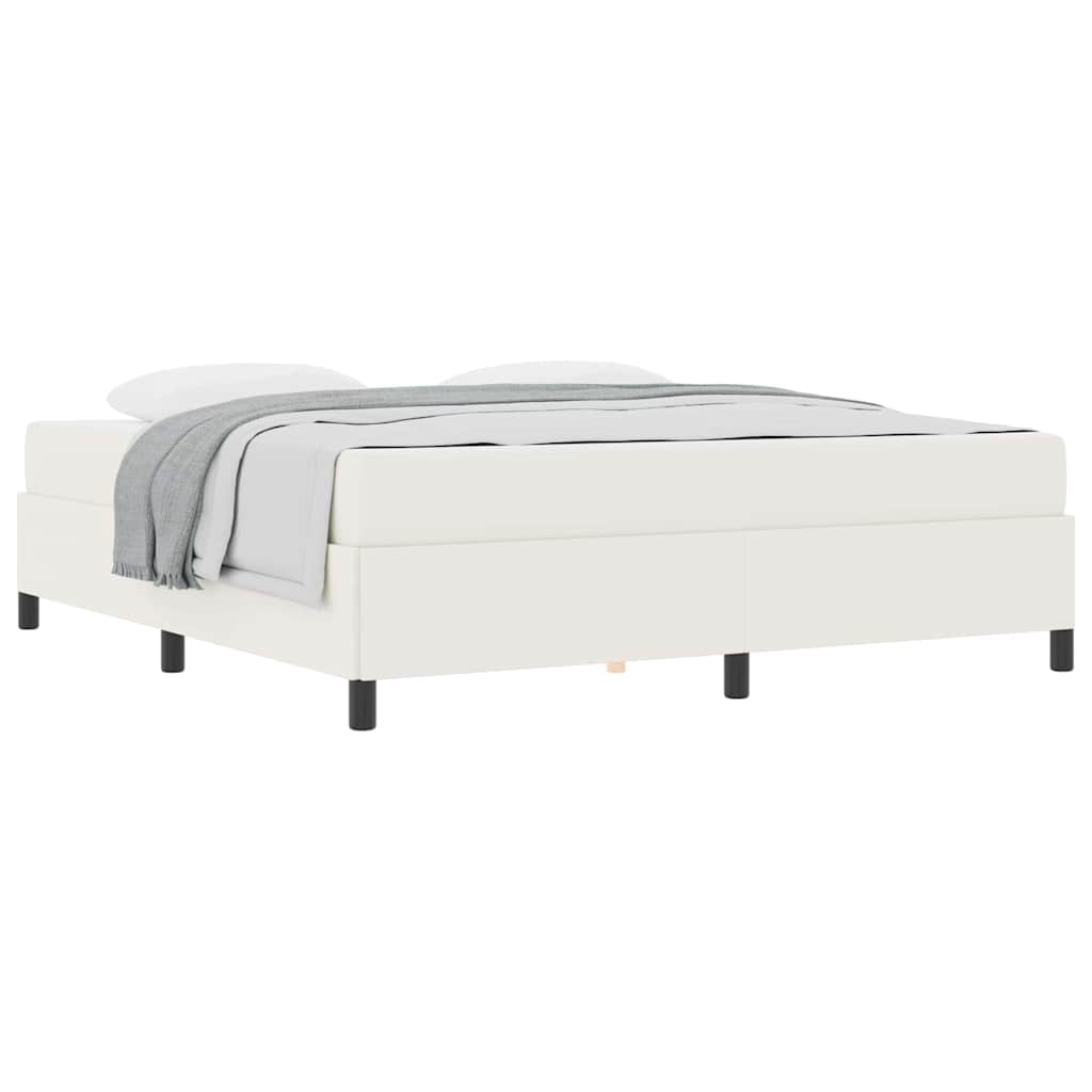 Bedframe Katoenen Stof 180 x 200 cm Crème