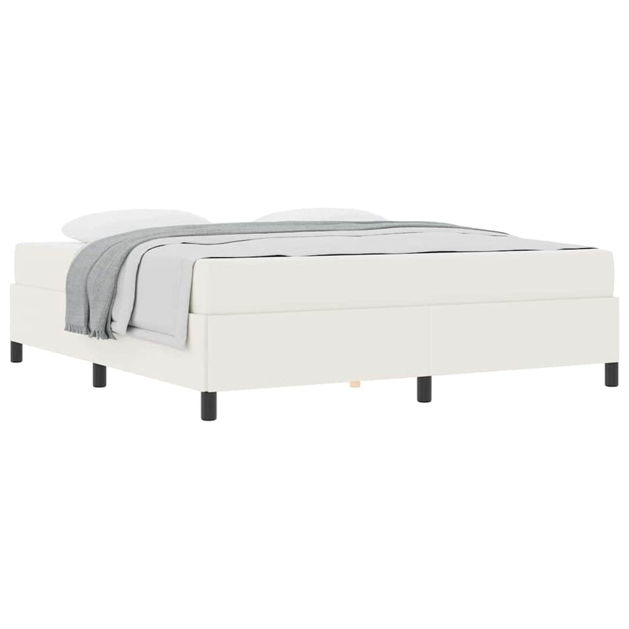 Bedframe Katoenen Stof 180 x 200 cm Crème
