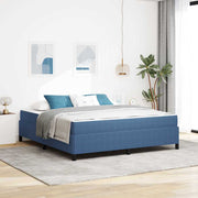 Bedframe met matras 180x200 cm blauw stof