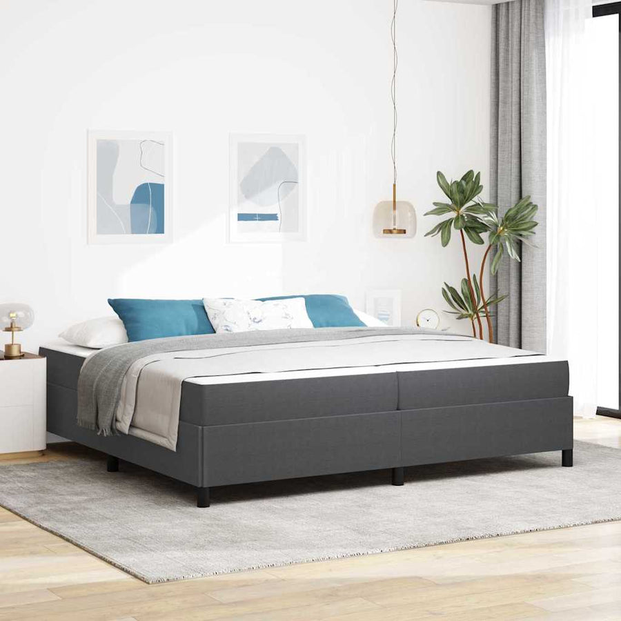 Bedframe Anders Donkergrijs 100 x 200 cm Katoenen stof