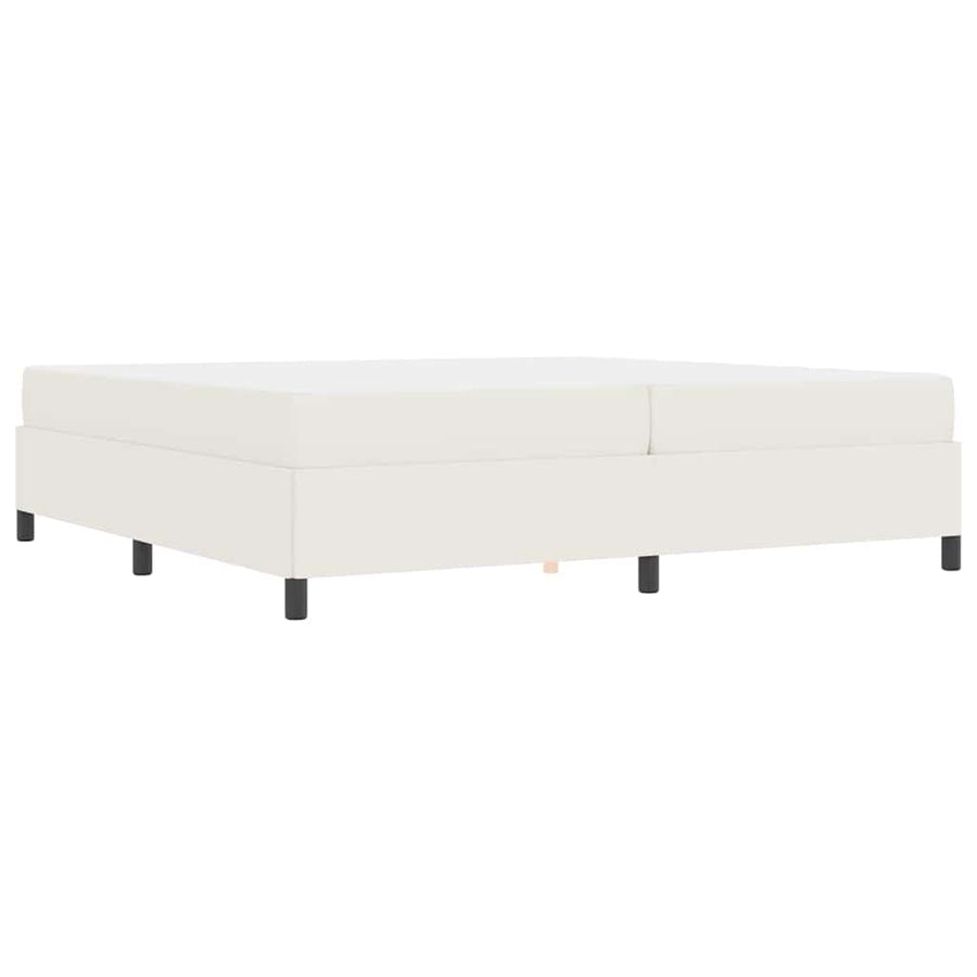 Bedframe met matras Crème 200 x 200 cm Stof