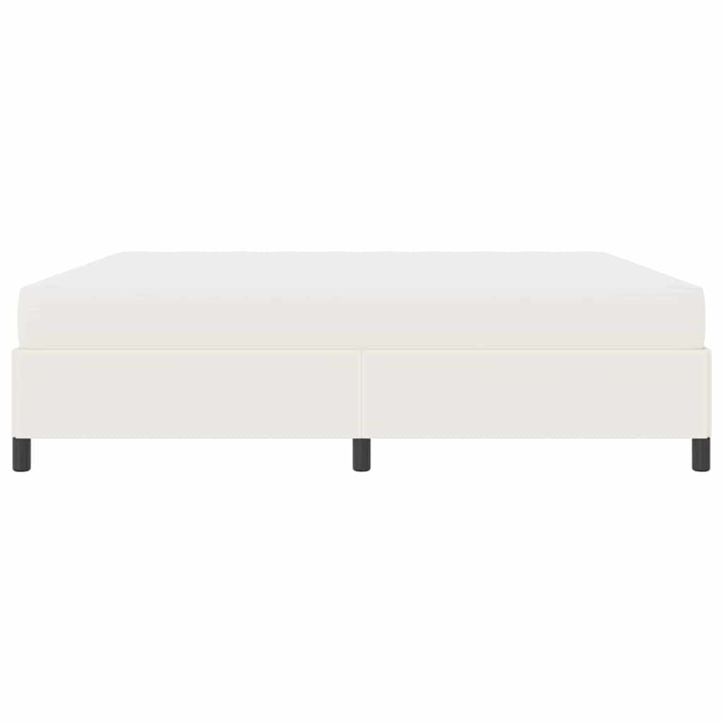 Bedframe met matras Crème 200 x 200 cm Stof