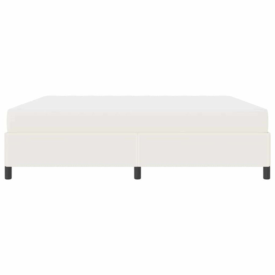Bedframe met matras Crème 200 x 200 cm Stof