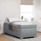 Bed Frame with Mattress Light Grey 80 x 200 cm Fabric