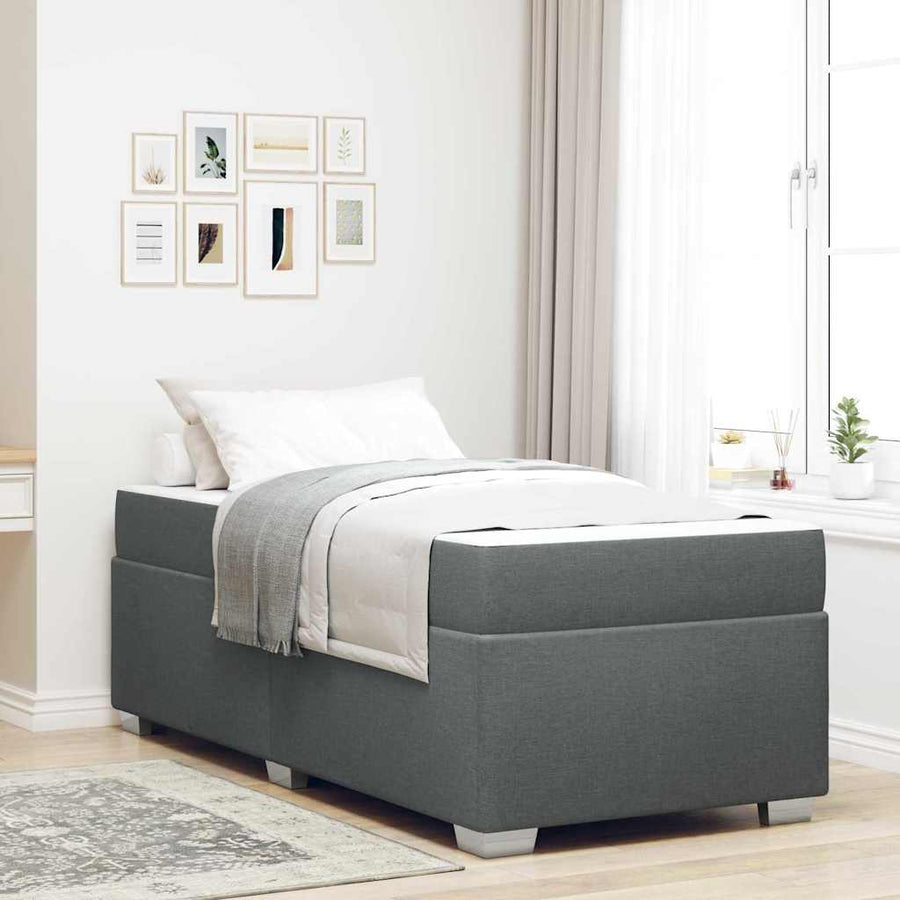 Bedframe Anders Donkergrijs 80 x 200 cm Stof