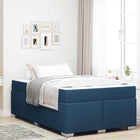Bed Frame with Mattress Blue 120 x 190 cm Fabric