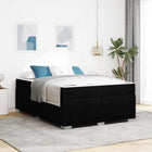 Bed frame with mattress Black 140 x 200 cm Fabric