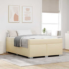 Bedframe 140x200 cm stof crème