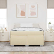 Bedframe 160x200 cm stof crème