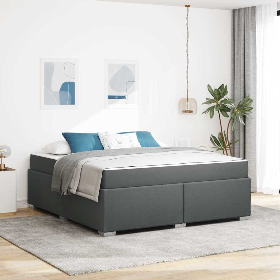 Bedframe Anders Donkergrijs 180 x 200 cm Stof