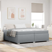 Bedframe lichtgrijs stof 200x200 cm