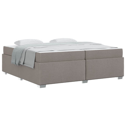 Bedframe met matras Taupe 200 x 200 cm Stof