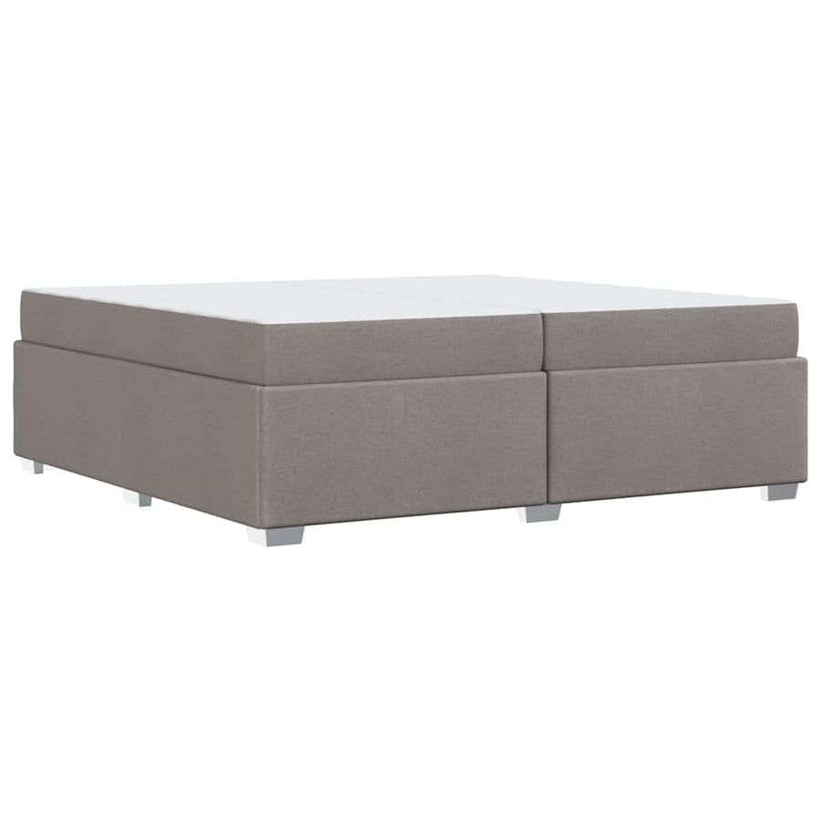 Bedframe met matras Taupe 200 x 200 cm Stof
