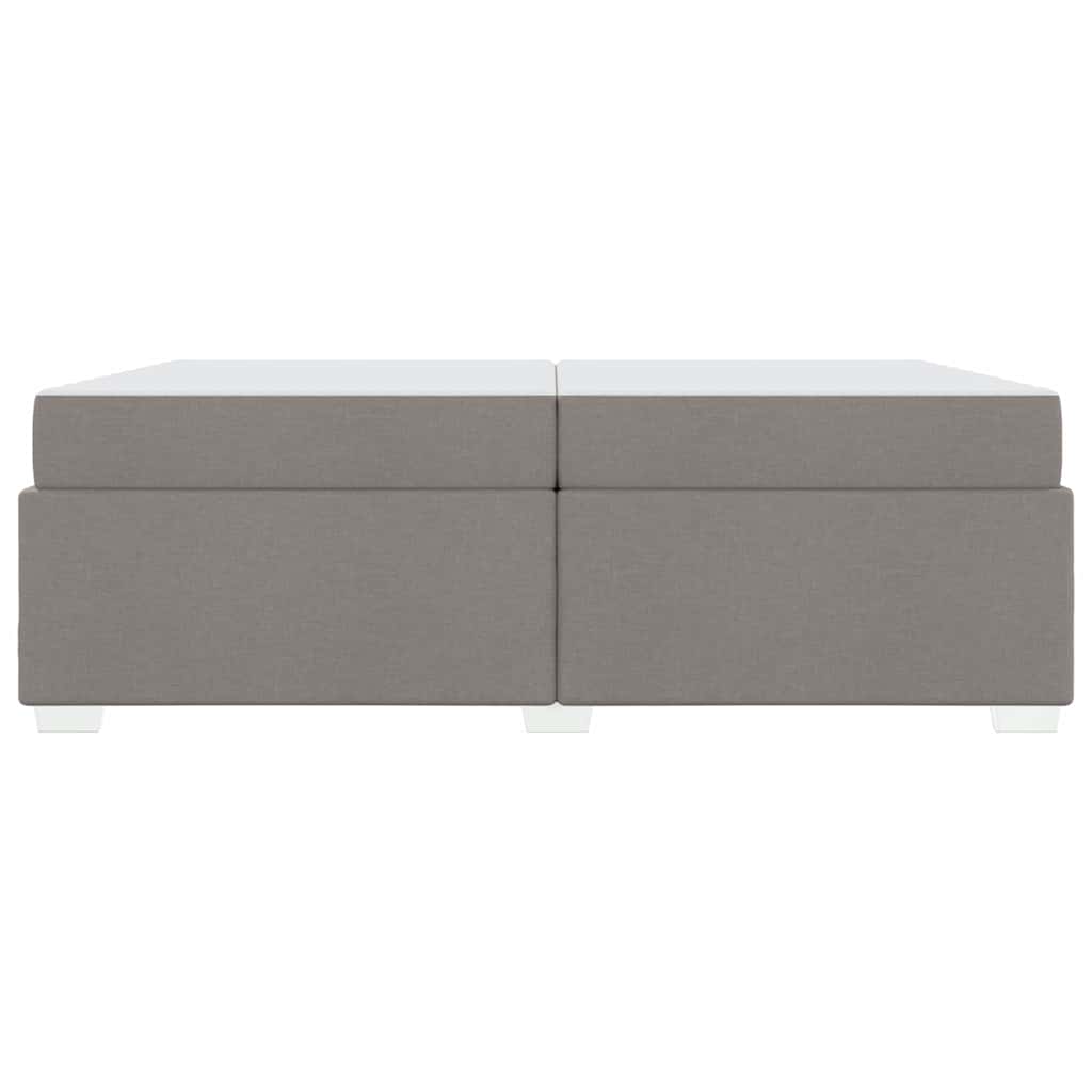 Bedframe met matras Taupe 200 x 200 cm Stof