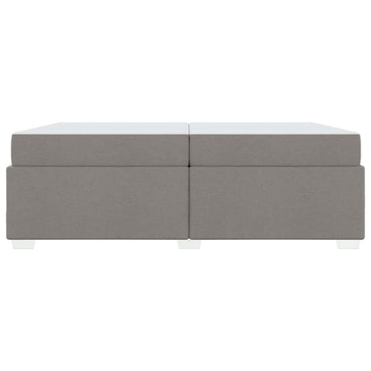 Bedframe met matras Taupe 200 x 200 cm Stof