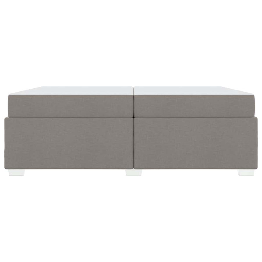 Bedframe met matras Taupe 200 x 200 cm Stof