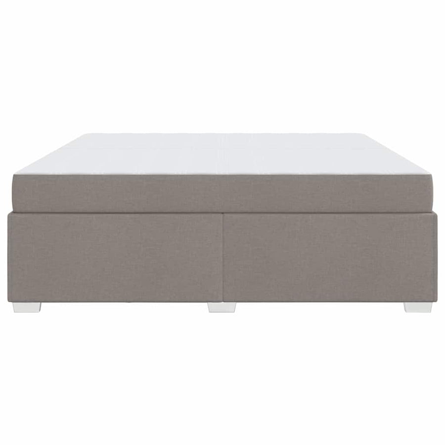 Bedframe met matras Taupe 200 x 200 cm Stof