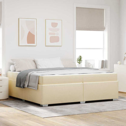 Bedframe Crème 200 x 200 cm Stof