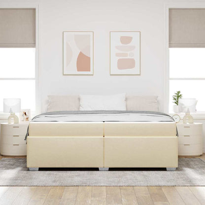 Bedframe Crème 200 x 200 cm Stof